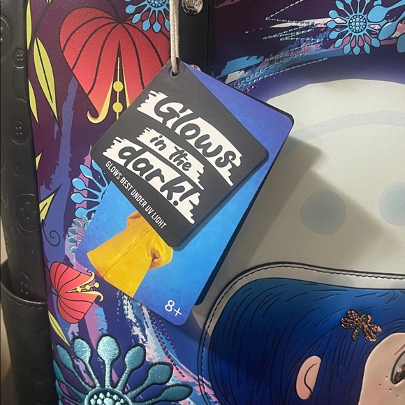 Loungefly Garden CORALINE Tote Bag Glows in the Dark NWT - Picture 4 of 4